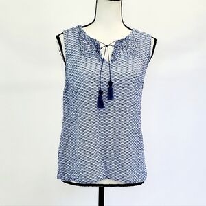 Tommy Bahama tassel neck tie sleeveless top